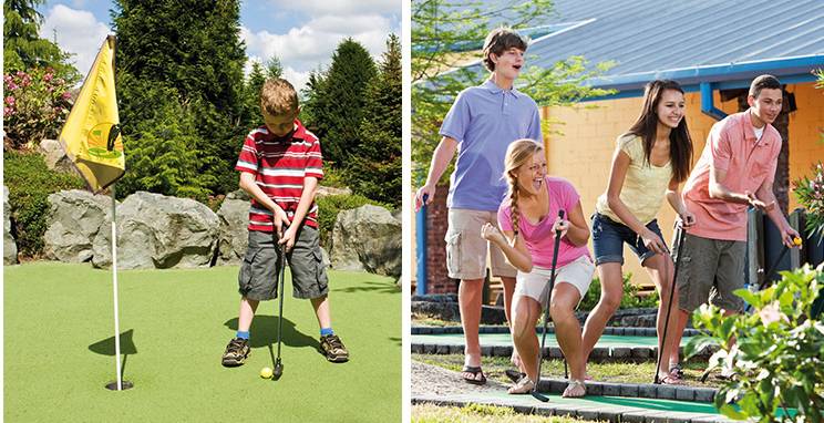 Spielgolf, Minigolf und Pit-Pat im Freizeitpark Rutesheim bei Leonberg.