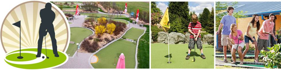 Spielgolf, Minigolf und Pit-Pat im Freizeitpark Rutesheim bei Leonberg.