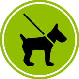 Hunde an der Leine sind erlaubt
